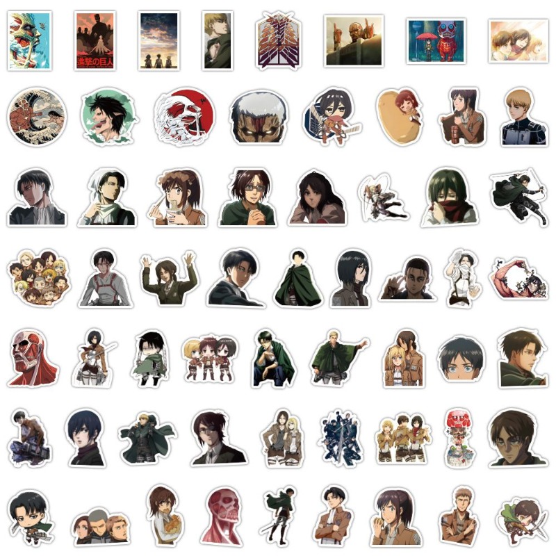 Useful Tablet Accessories - 60Pcs Attack on Titan Anime Stickers
