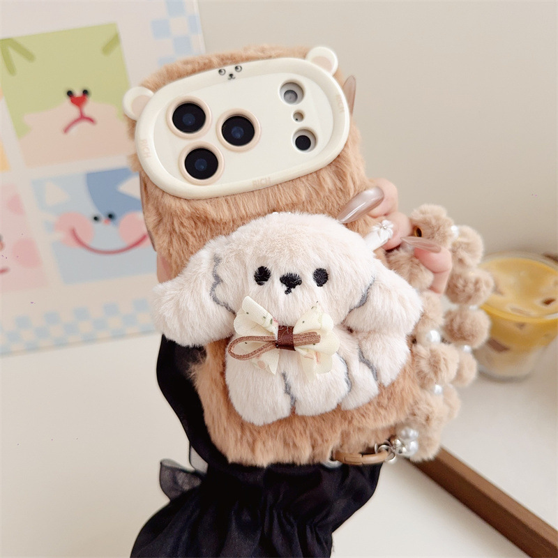 3D Cartoon Bowknot Puppy Warm  - Apple Iphone 16 review and price