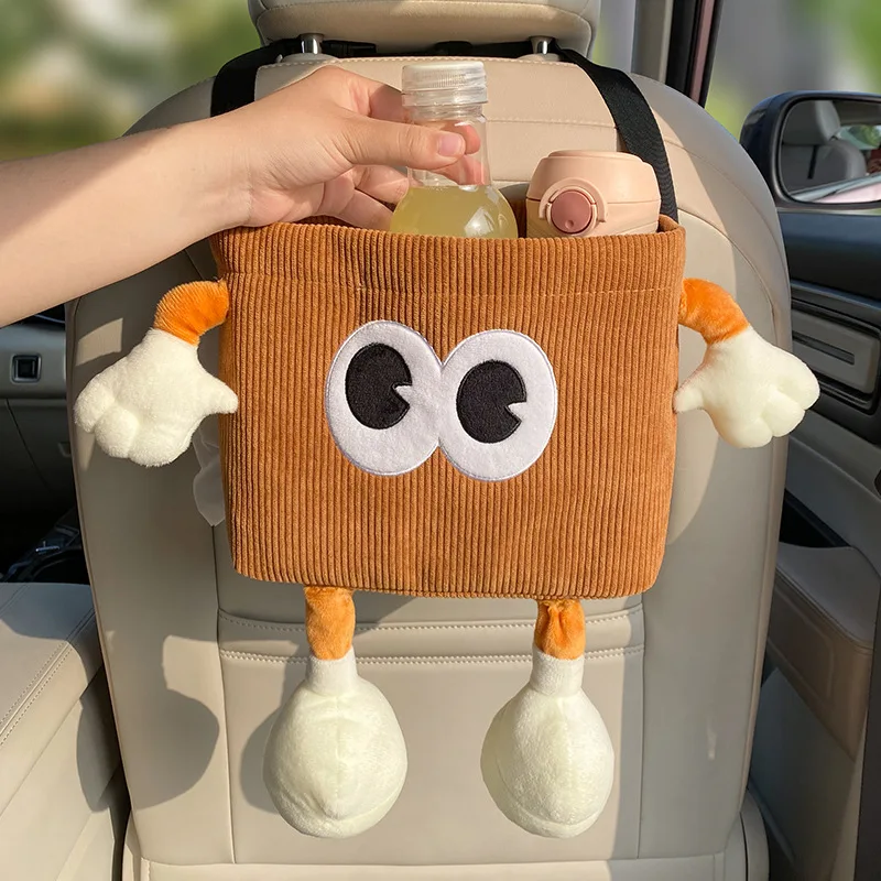 Car Trash Can Bin Cartoon Eye  - Tablet Accessories For Car review and price