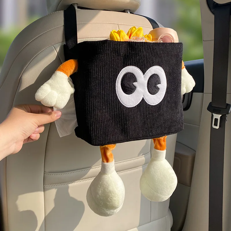 Car Trash Can Bin Cartoon Eye  - Tablet Accessories For Car review and price