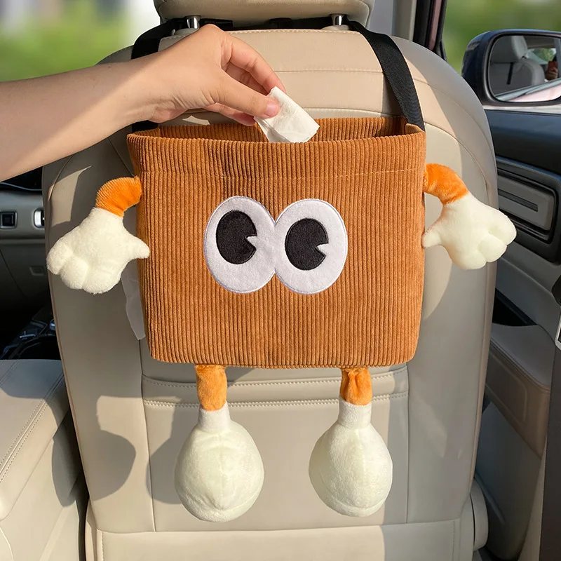 Car Trash Can Bin Cartoon Eye  - Tablet Accessories For Car review and price