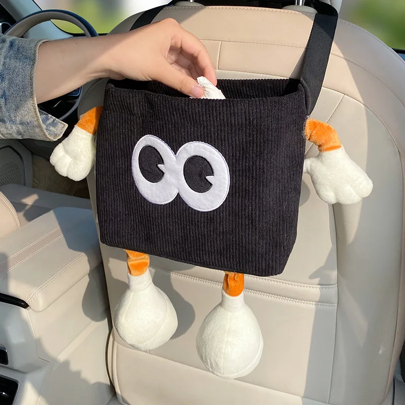 Car Trash Can Bin Cartoon Eye  - Tablet Accessories For Car review and price