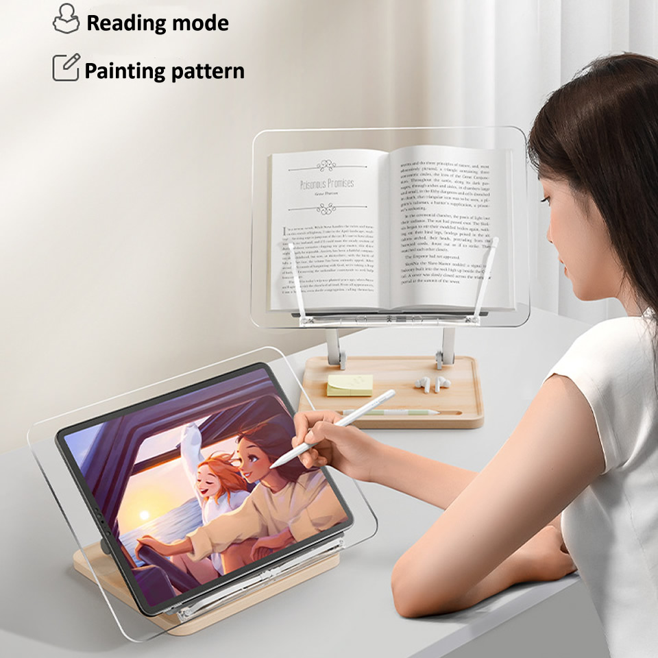 Wooden Reading Stand with Ligh - Useful Tablet Accessories review and price