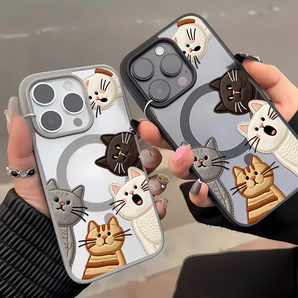 Cute Faux Embroidery Cat Phone - Apple Iphone 16 review and price