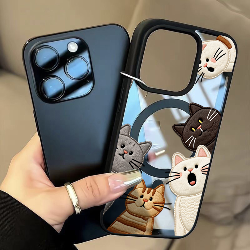 Cute Faux Embroidery Cat Phone - Apple Iphone 16 review and price